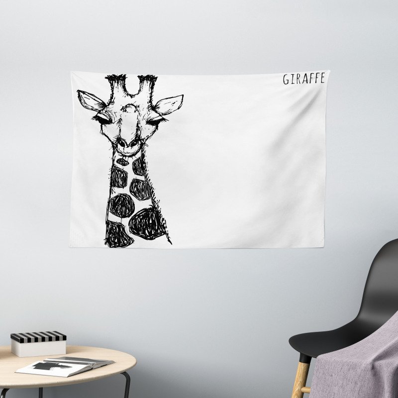 Safari Giraffe Wide Tapestry
