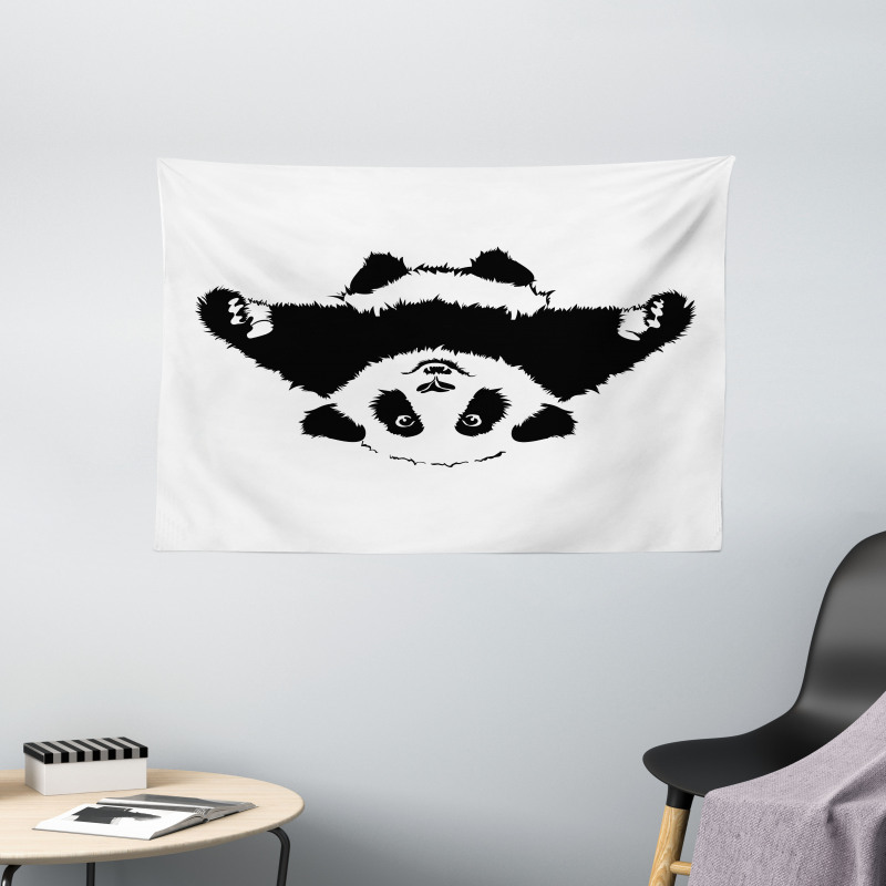 Panda Wants to Hug Wide Tapestry