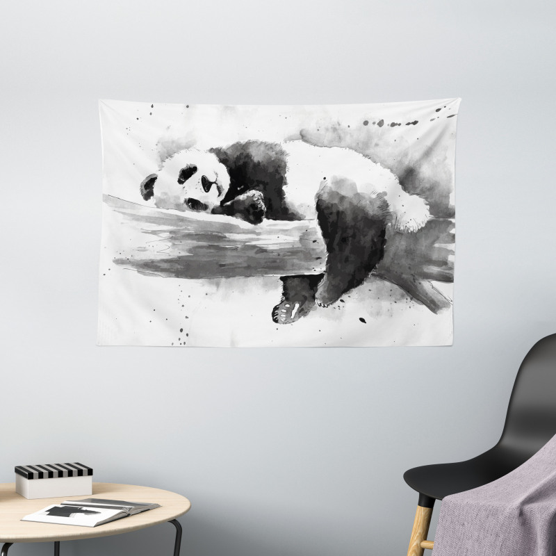 Sleeping Panda Wide Tapestry
