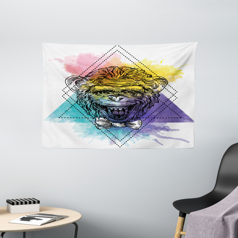 Funny Geometric Wide Tapestry