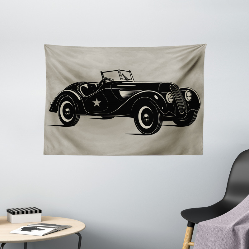 Classic Italian Car Wide Tapestry