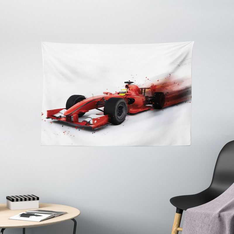 Formula Auto Racing Design Wide Tapestry