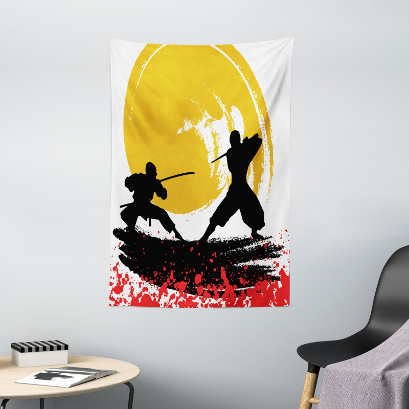 Watercolor Style Ninja Tapestry