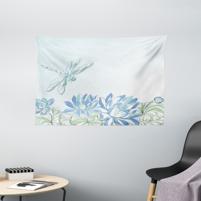 Waterlilies Nature Wide Tapestry