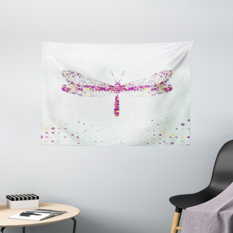 Flying Dragonfly Wide Tapestry