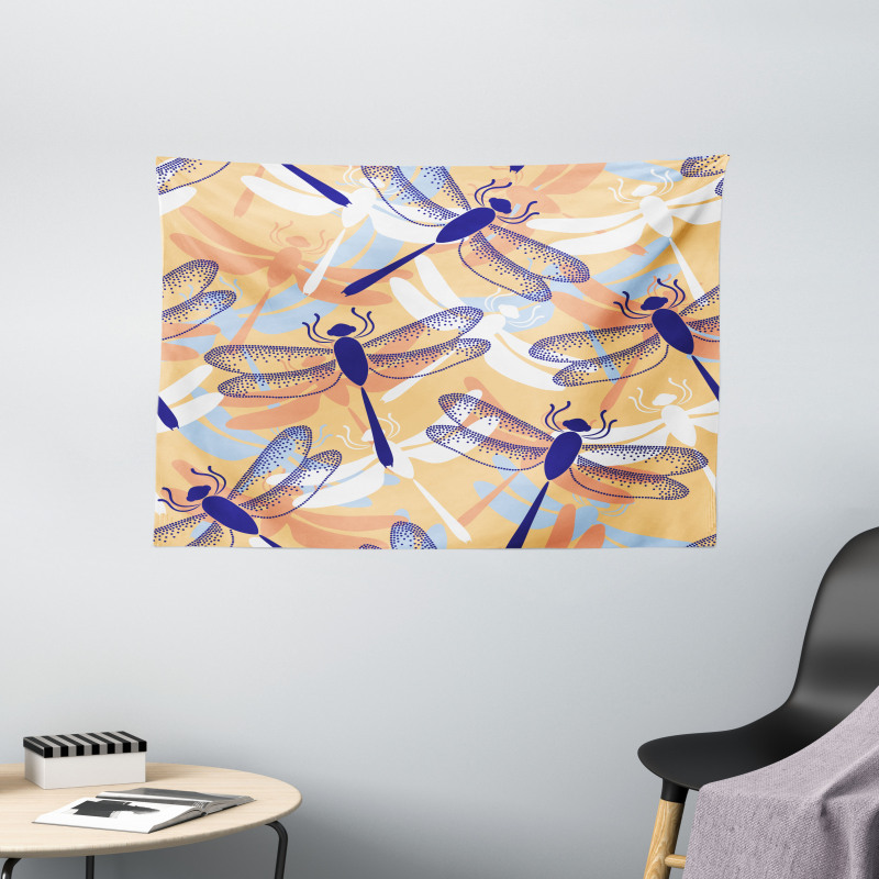Dragonfly Pattern Boho Wide Tapestry