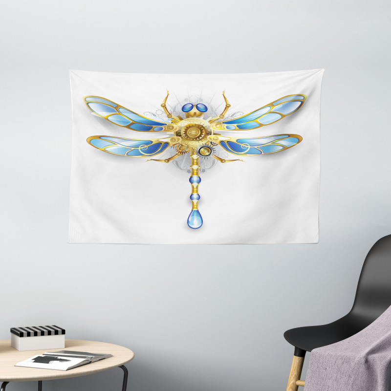Mechanical Dragonfly Wide Tapestry