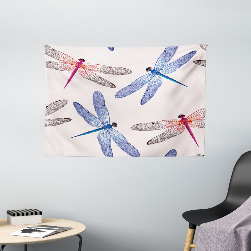 Dragonfly Wings Art Wide Tapestry