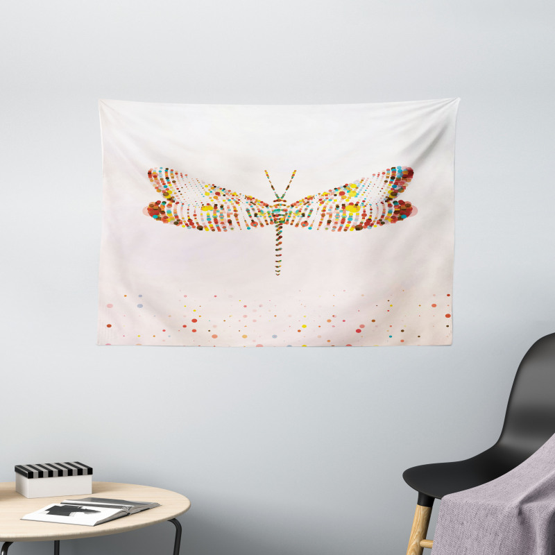 Majestic Dragonfly Art Wide Tapestry