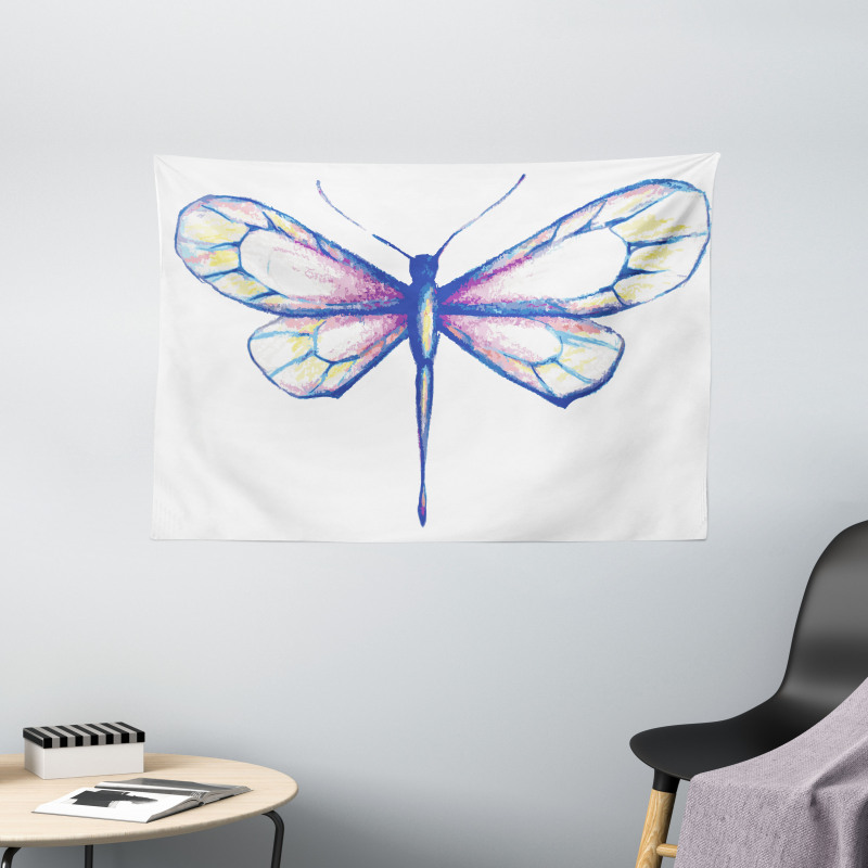 Butterfly Design Art Wide Tapestry