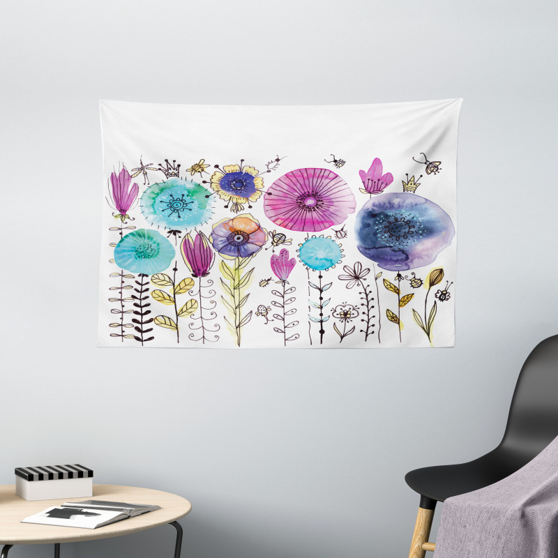 Hello Summer Concept Wide Tapestry