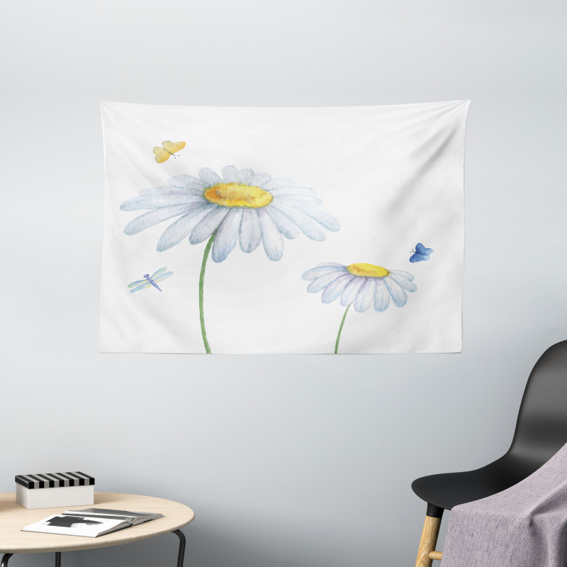 Chamomile Soft Nature Wide Tapestry