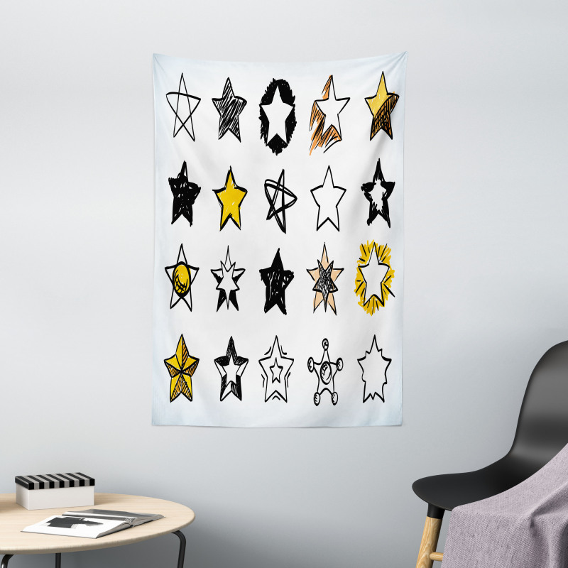 Punk Shapes and Designs Tapestry