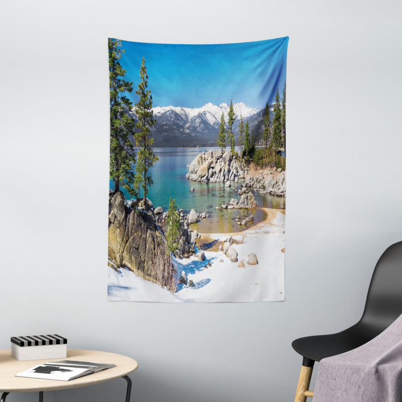 Snowy Mountains Lake Tapestry