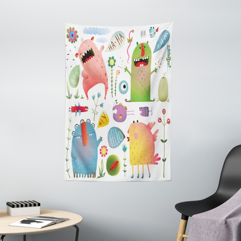 Imaginary Creatures Fun Tapestry