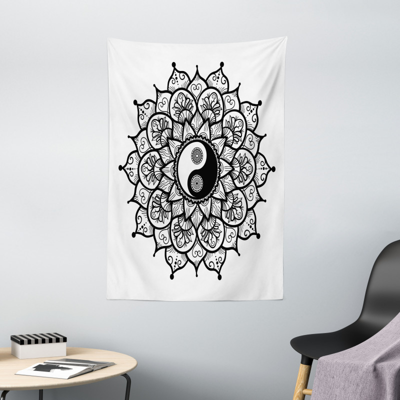 Retro Floral Art Tapestry