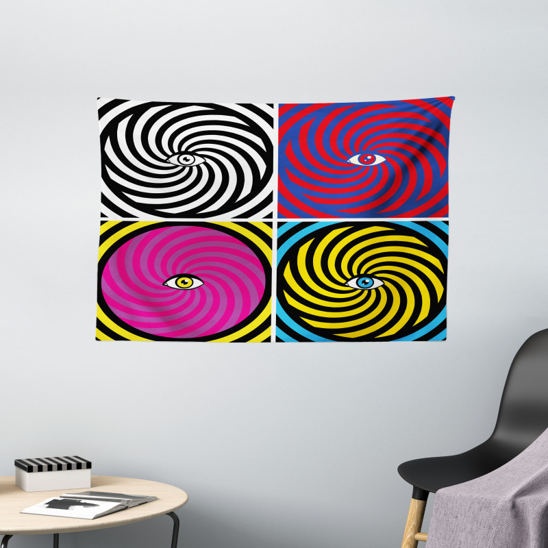 Pop Art Hypnotic Wide Tapestry