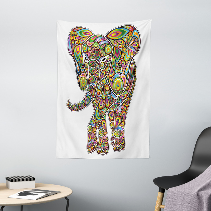 Boho Elephant Art Tapestry