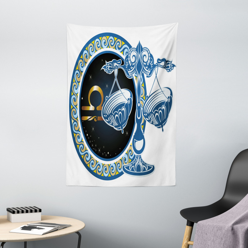 Libra Sign Astrological Tapestry