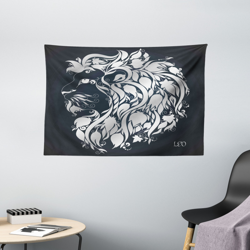 Leo Astrology Zodiac Wide Tapestry