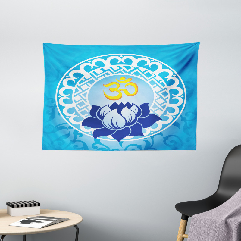 Ancient Sign Art Arrangement Wide Tapestry