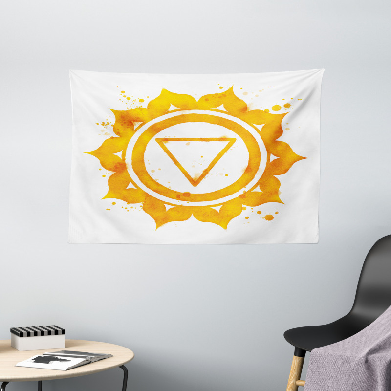 Chakra Watercolor Wide Tapestry