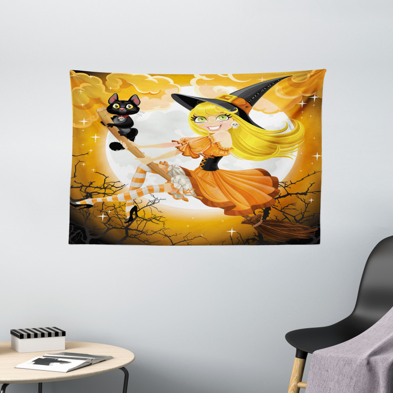 Witch Conceptual Colors Wide Tapestry