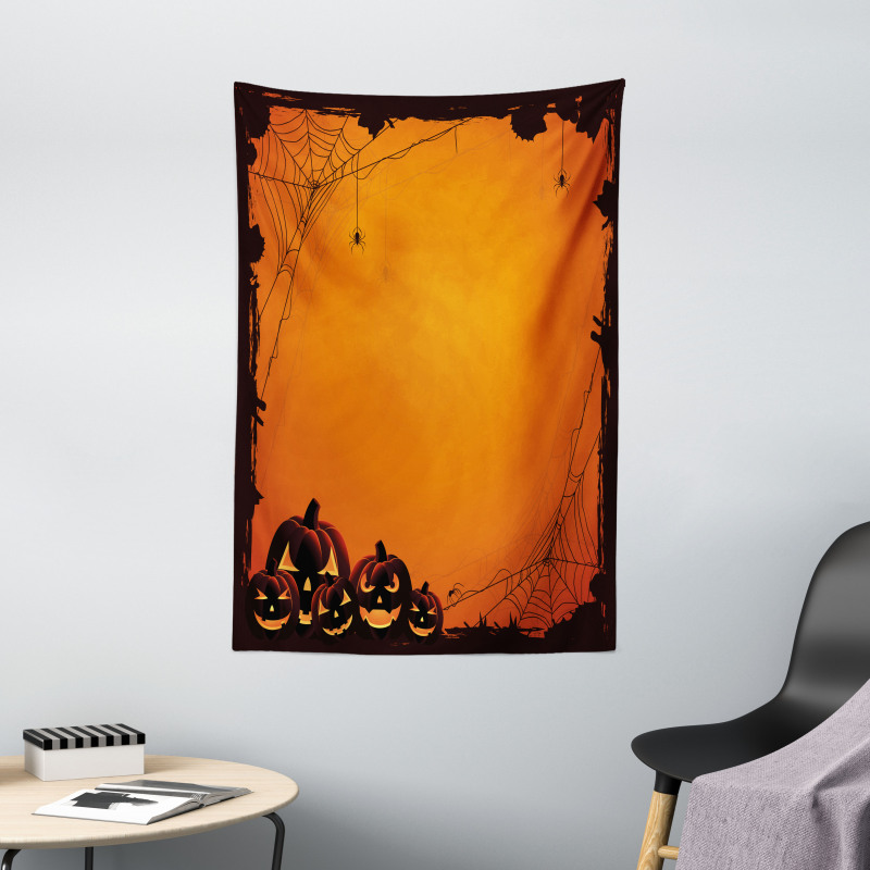 Halloween Pumpkin Scary Tapestry