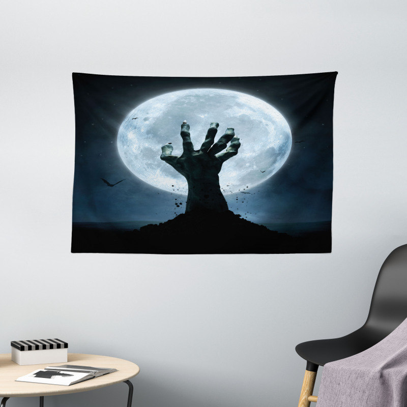 Zombie Grave Wide Tapestry