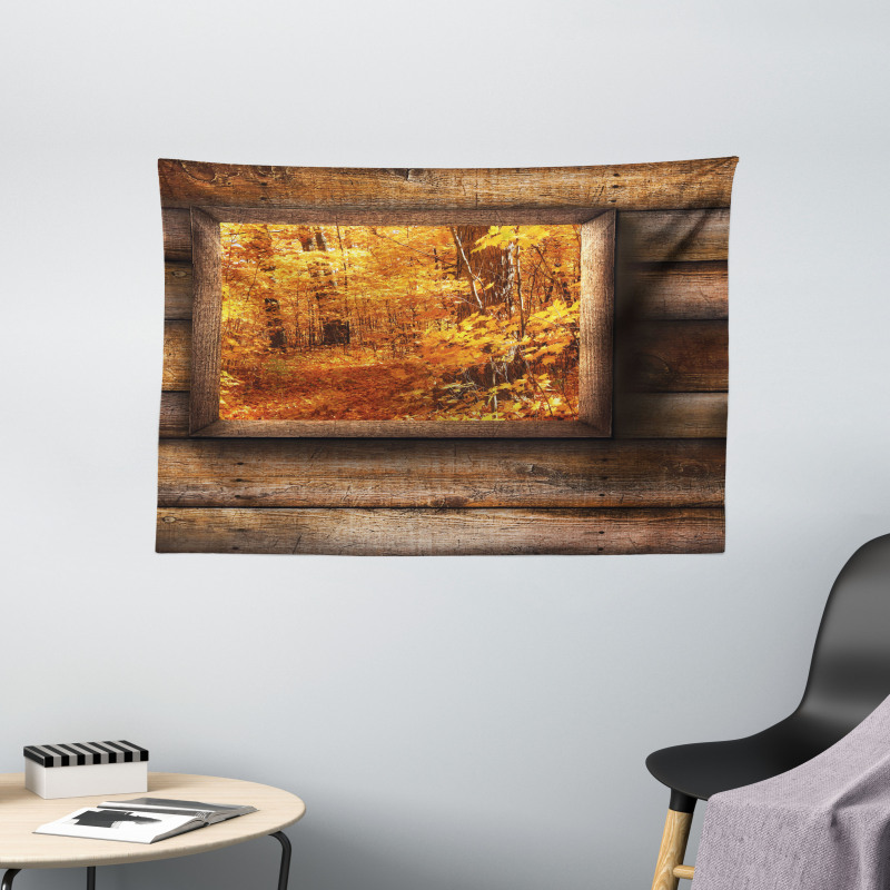 View from Rustic Cottage Wide Tapestry