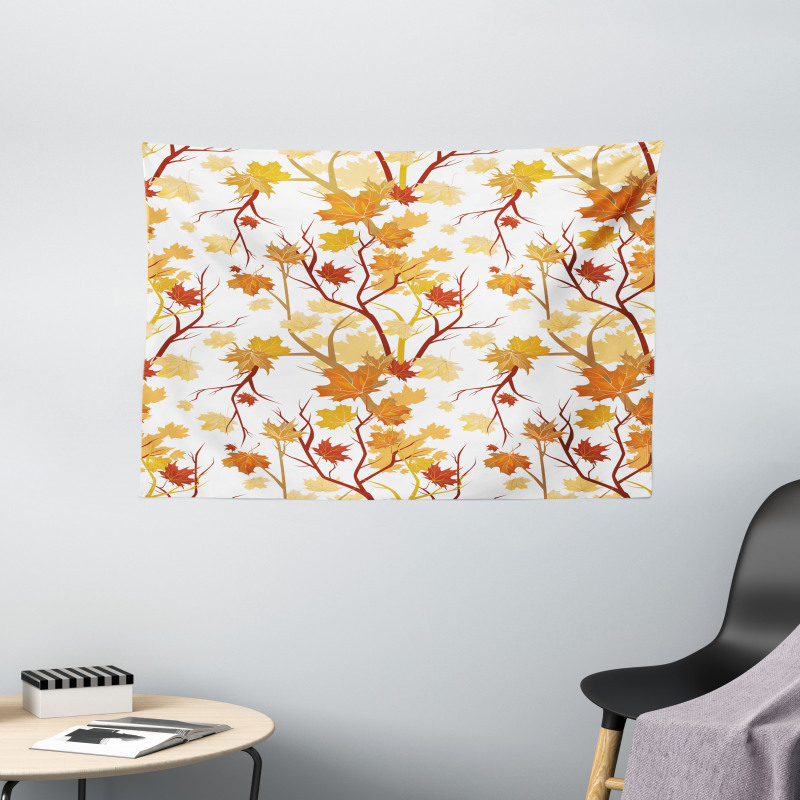 Autumn Season Elements Nature Wide Tapestry