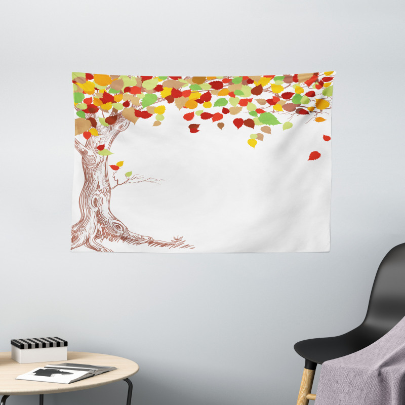 Mother Earth Theme Trees Wide Tapestry