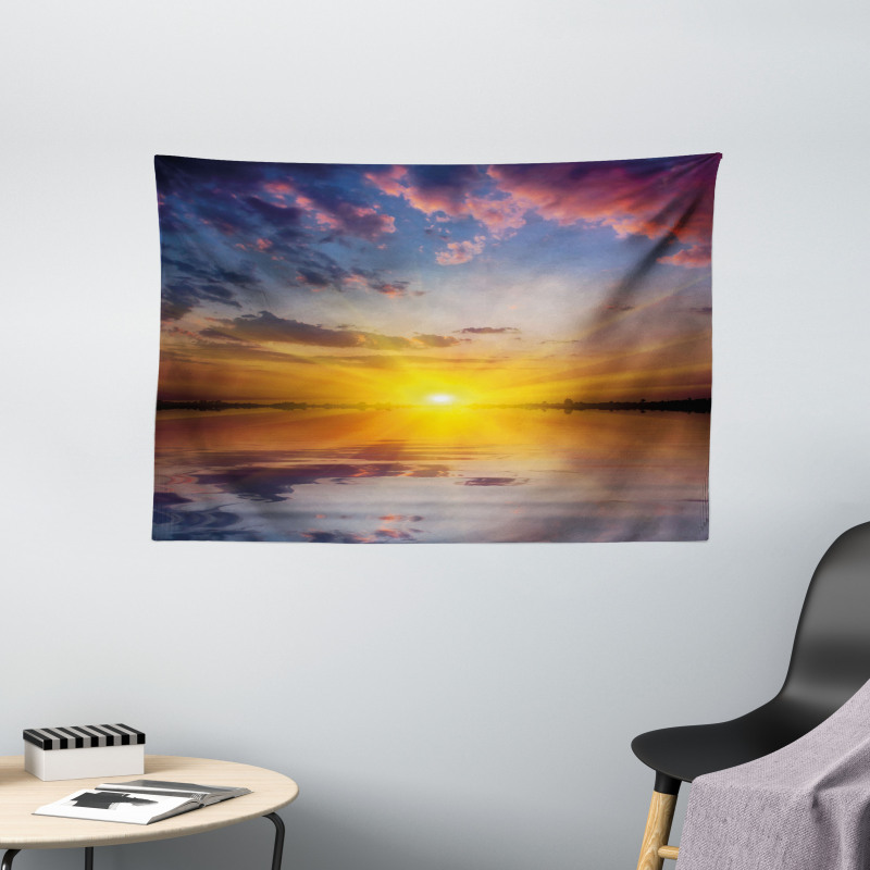 Tranquil Tender Dusk View Wide Tapestry