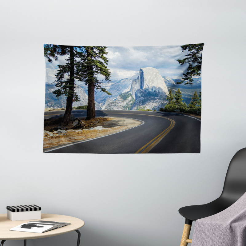 Mountain Road Landscape Wide Tapestry