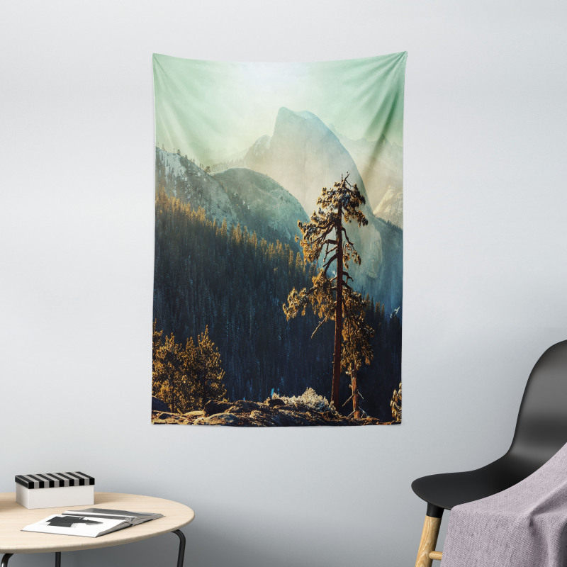 Misty Morning Yosemite Tapestry