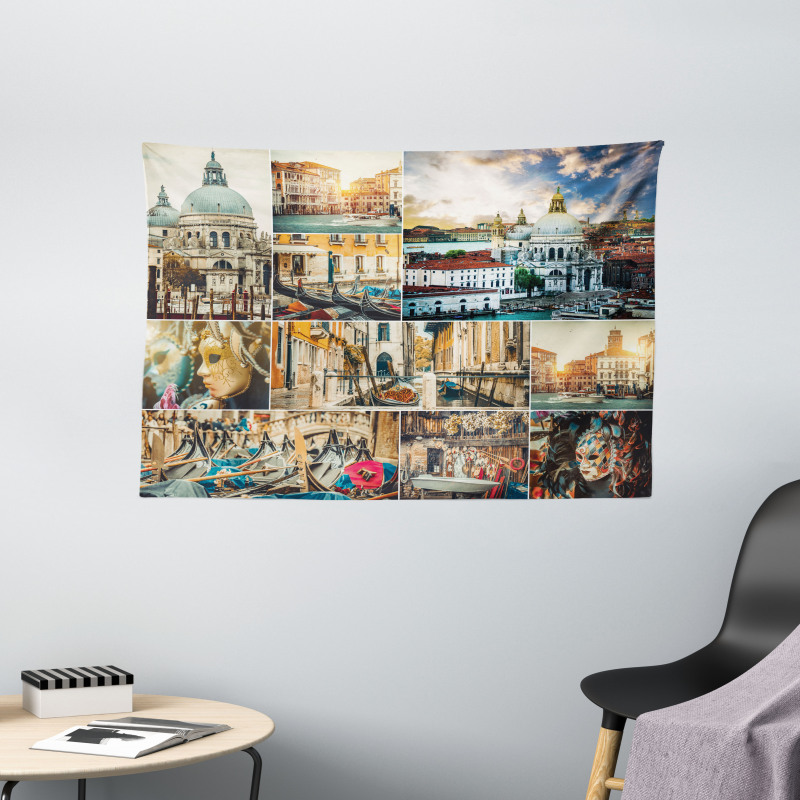Venice Cityscape Canal Wide Tapestry