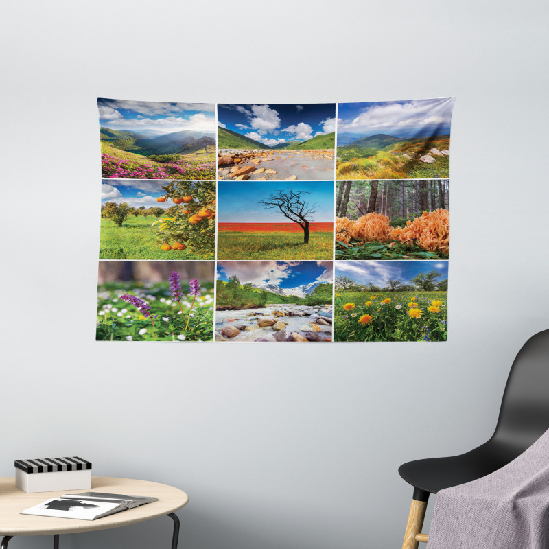 Springtime Countryside Wide Tapestry