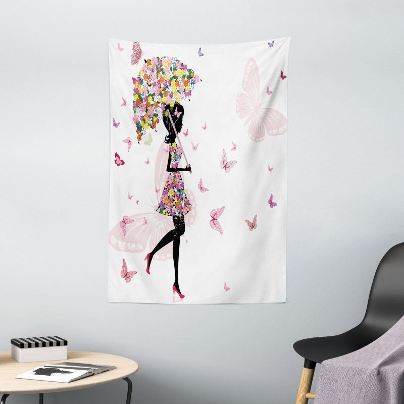 Floral Umbrella Dress Tapestry