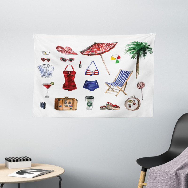 Female Summer Fashion Wide Tapestry