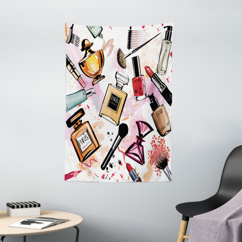 Cosmetics Make up Theme Tapestry