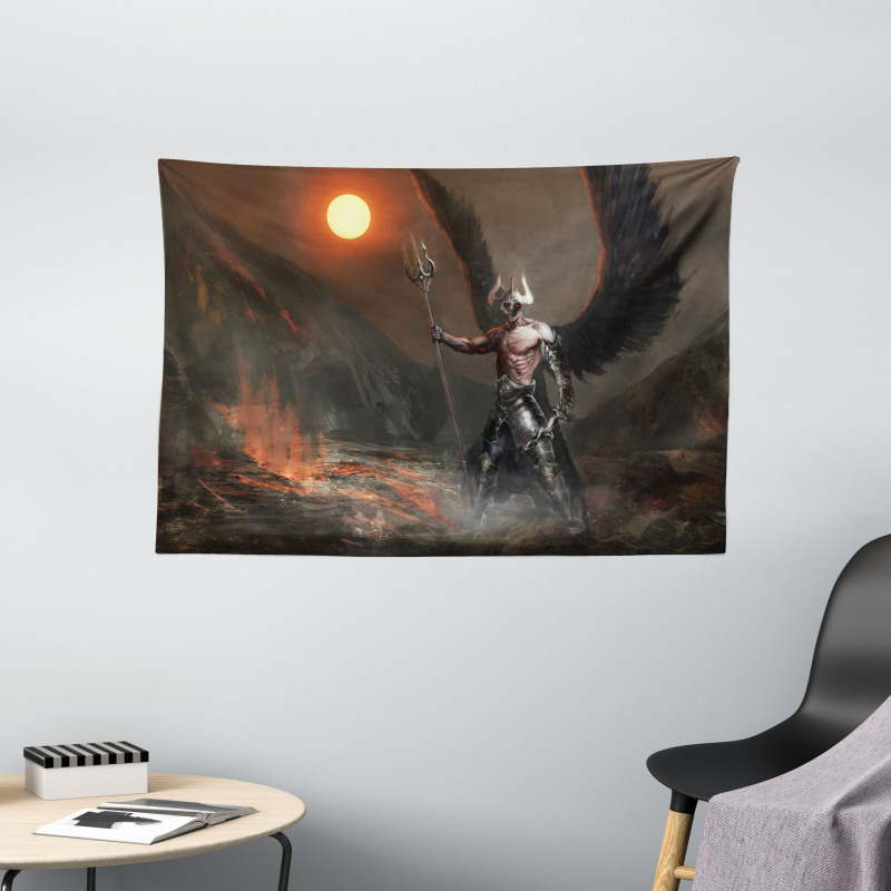 Knight Artwork Wide Tapestry