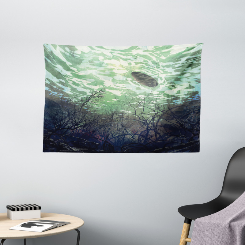 Underwater World Art Wide Tapestry
