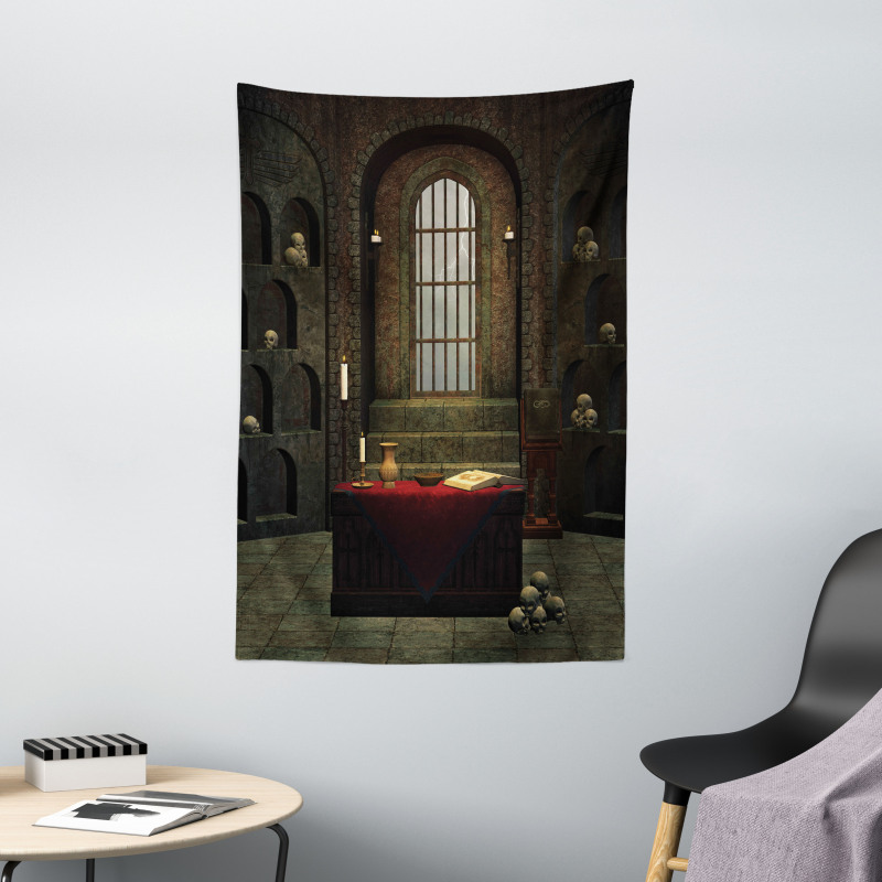 Mystical Room Skulls Tapestry