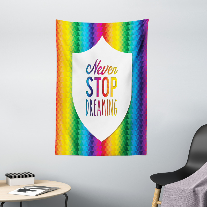 Rainbow Words Tapestry