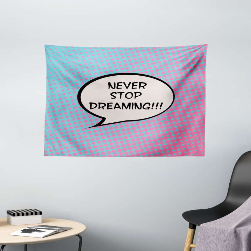 Cartoon Motivation Art Wide Tapestry