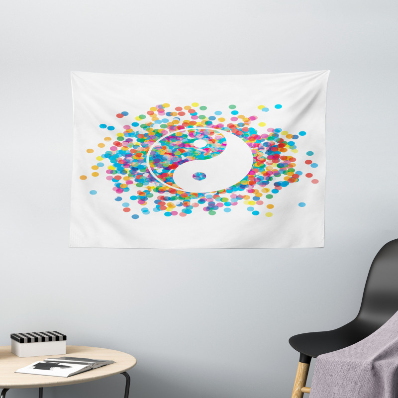 Colorful Peace Wide Tapestry