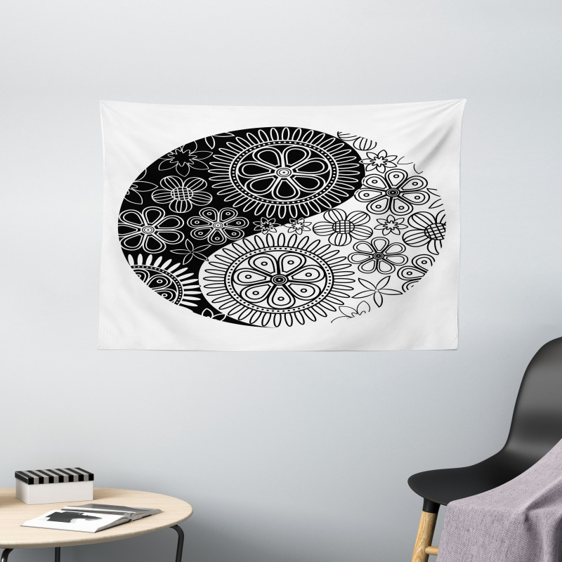 Yoga Art Harmony Wide Tapestry