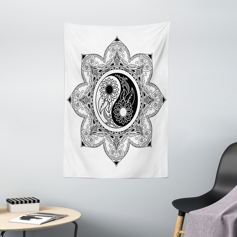 Boho Mandala Sign Tapestry