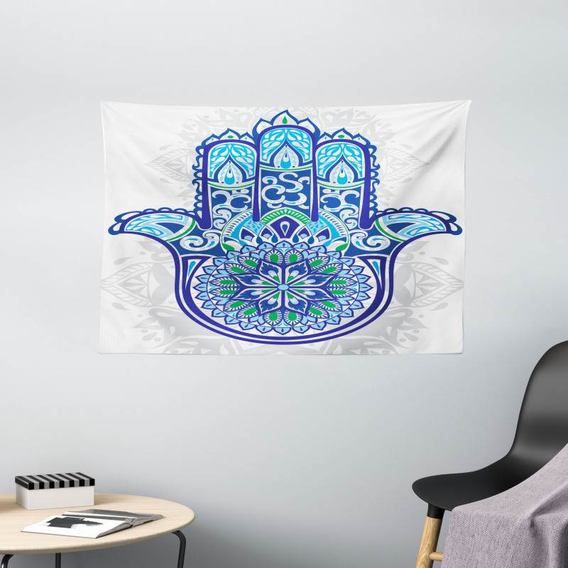 Eastern Floral Wide Tapestry