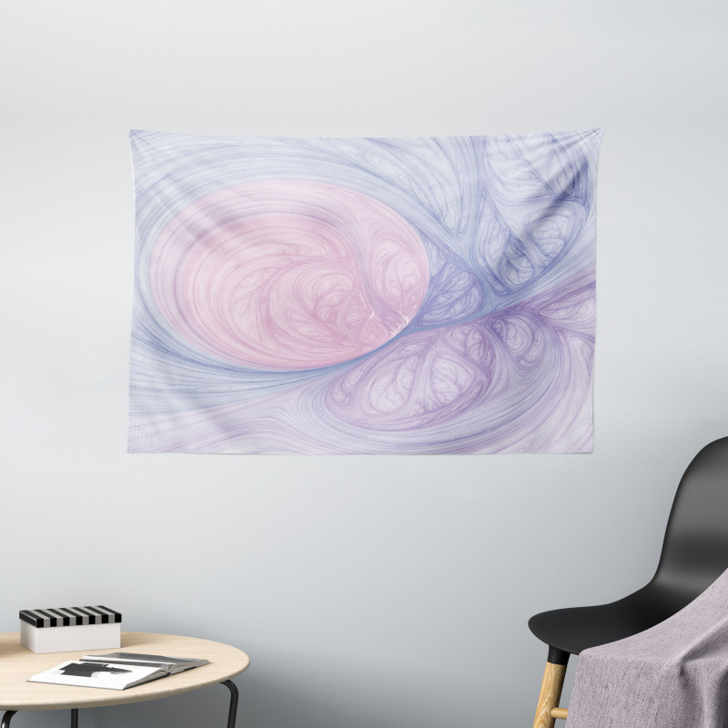 Abstract Fractal Shapes Wide Tapestry